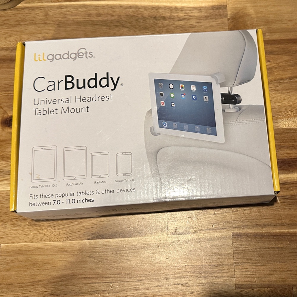 CarBuddy Universal Headrest Tablet Mount - Black